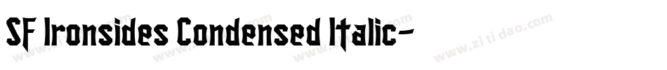 SF Ironsides Condensed Italic字体转换